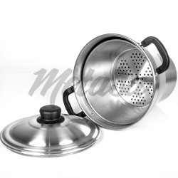 Cuscuzeiro Polido com Cesto 18 cm